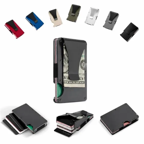 RFID Blocking Aluminum Wallet for Credit Cards and Cash 2