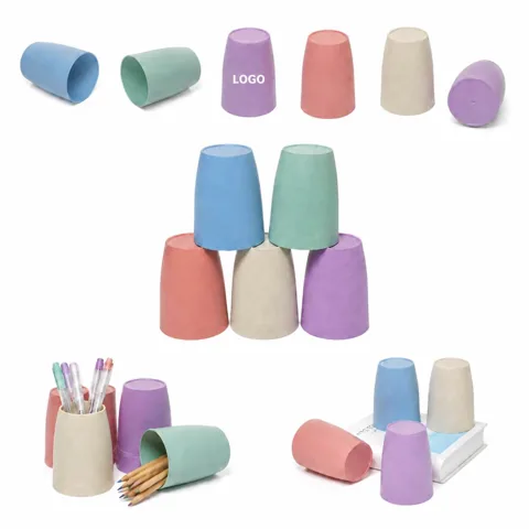Eco-Friendly Wheat Straw Mouthwash Cup with Durable Grip