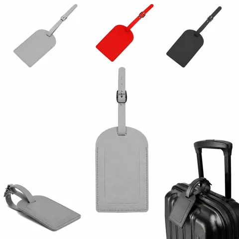 Customizable PU Leather Luggage Tags with Metal Buckle 2
