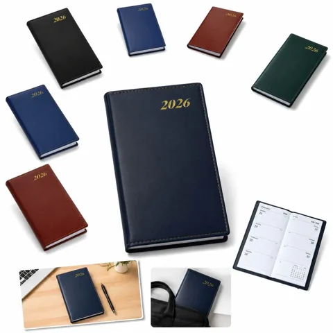 2026 Leather Weekly Planner with Monthly Views for Goal 2