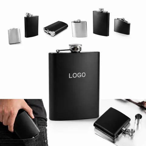 8 oz Food-Grade Stainless Steel Flask for Portable Drinks 1