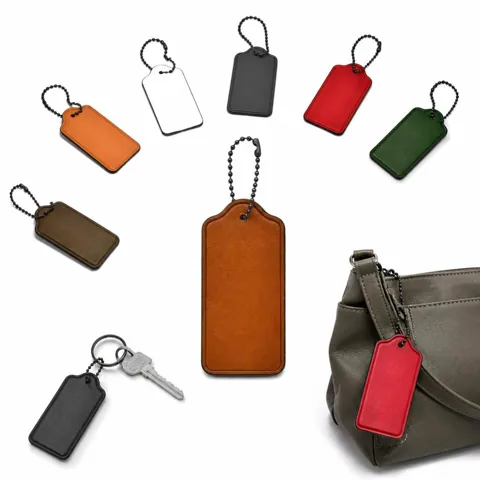 Genuine Leather Keychain with Sturdy Metal Ring for Keys 2