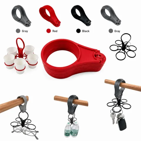 Collapsible Cup Carrier for 4 Drinks, Foldable Portable 2