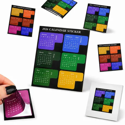 2026 Colorful Calendar Stickers - 366 Date Labels 2