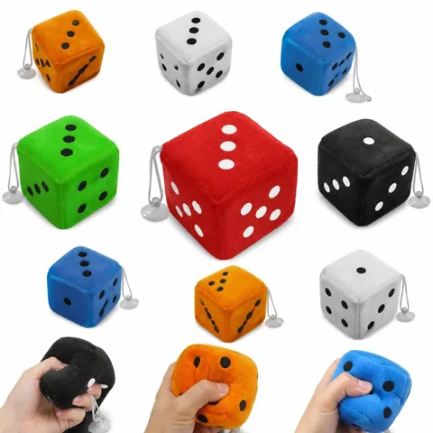 Plush Foam Car Dice with Custom Logo for Rearview Mirror 2