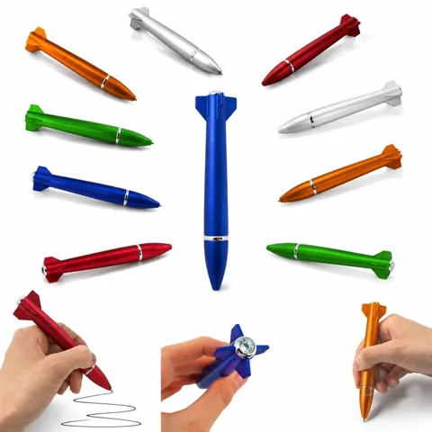 Rocket Missile Pen Retractable Tip Novelty Writing 2