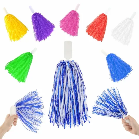 Vibrant Cheerleading Poms with Secure Grip Handle, 12-Inch 2