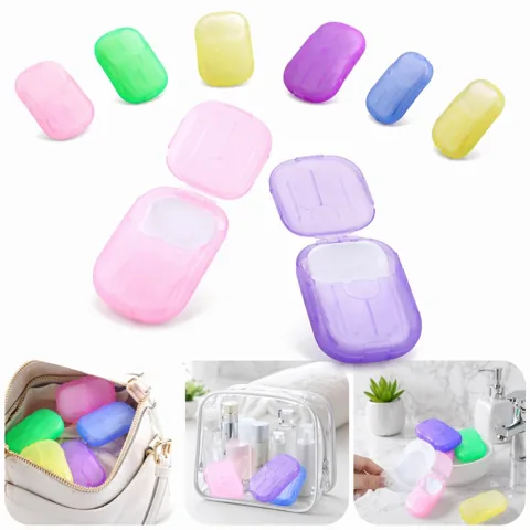 Biodegradable Soap Sheets in Mini Travel Case, Quick-Lather 2