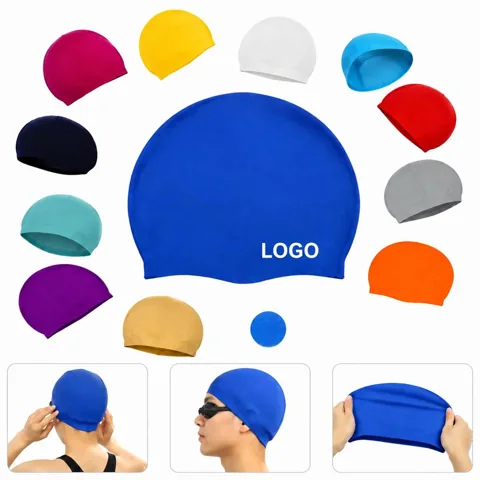 Elastic Silicone Swim Cap for Training & Recreational