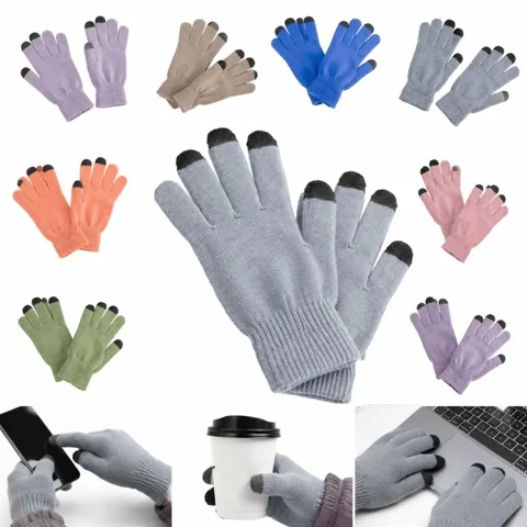 Touchscreen Knit Gloves for Smartphone Use, Conductive 2