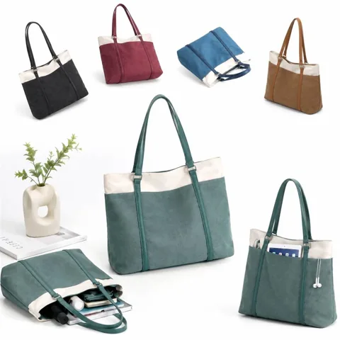 Vintage Laptop Tote Bag with Padded Compartment 2