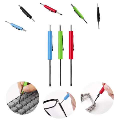 Compact Dual-Head Screwdriver with Interchangeable Bits 2