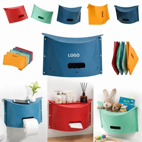 Wall-Mounted Storage Organizer with Tissue Box Holder