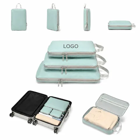 Compression Packing Bags Set with Double-Zip for Travel