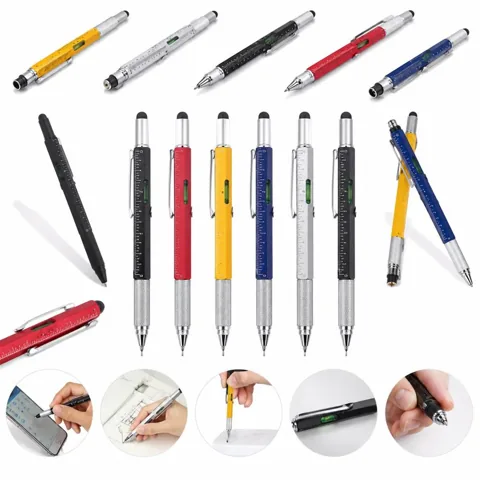 6-in-1 Multifunctional Stylus Pen with Ruler and Level Gauge 2
