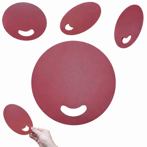Durable PP Hand Fan Portable Manual Folding Circle Fan 2