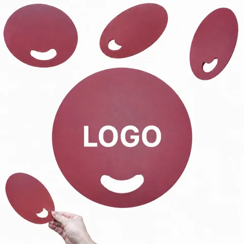 Durable PP Hand Fan Portable Manual Folding Circle Fan