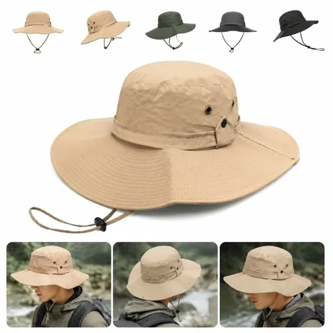 UPF50+ Wide Brim Bucket Sun Hat for Outdoor 2