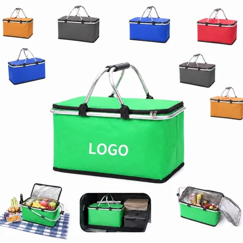 Foldable Insulated Picnic Cooler Bag for Outdoor Travel