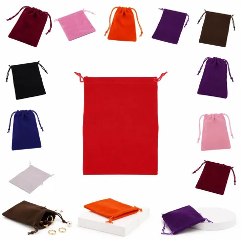 Velvet Drawstring Pouch Mini Jewelry Coin Storage Bag 2