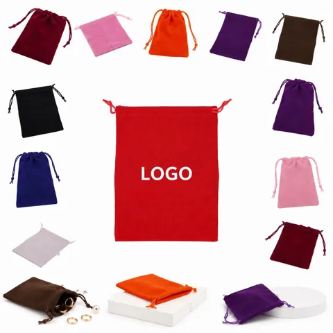 Velvet Drawstring Pouch Mini Jewelry Coin Storage Bag