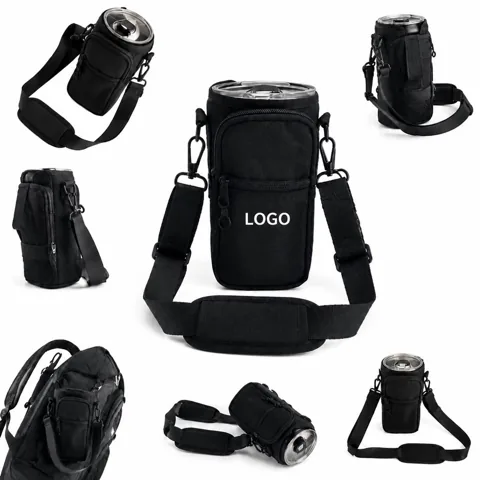 Adjustable Oxford Water Bottle Bag with Strap