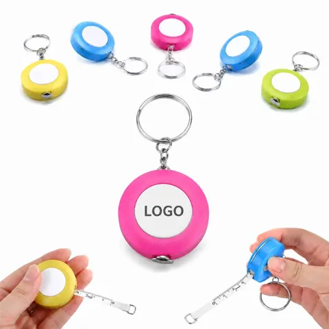 Double Sided Retractable Measuring Tape Keychain Tool