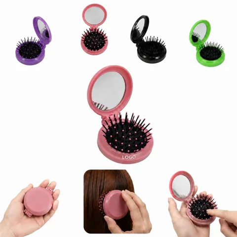 Foldable 2-in-1 Air Cushion Hairbrush for Travel 1