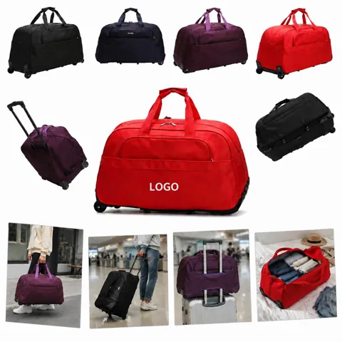Rolling Wheel Travel Bag with Telescopic Handle for Easy