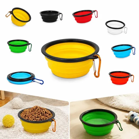 Collapsible Pet Bowl with Customizable Design for Travel 2
