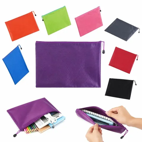 Waterproof A4 Zipper File Bag Honeycomb Texture 2