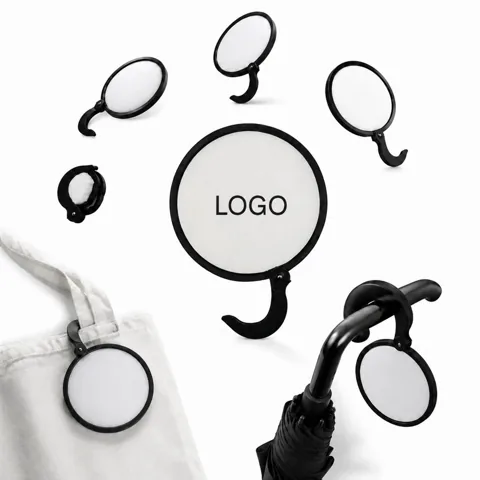 Portable Mirror Hook with J-Shaped Hanger for Bag