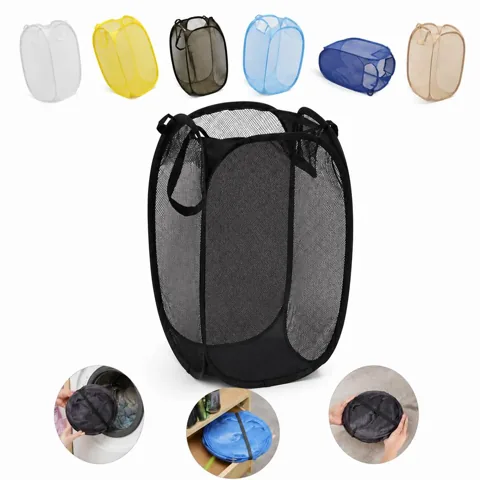 Collapsible Laundry Basket with Foldable Design 2