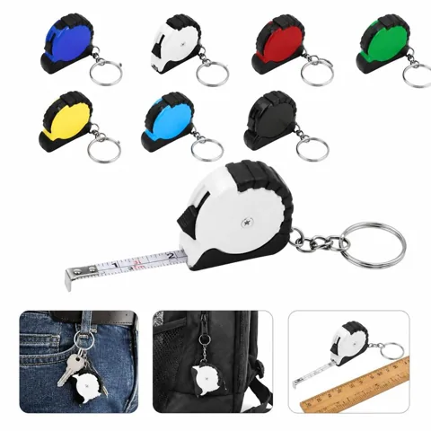 Mini Keychain Tape Measure 3ft Retractable with Keyring Loop 2