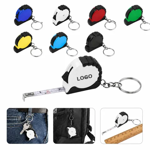 Mini Keychain Tape Measure 3ft Retractable with Keyring Loop