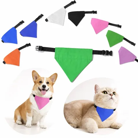 Cotton Dog Bandana Collar with Adjustable Fit 2