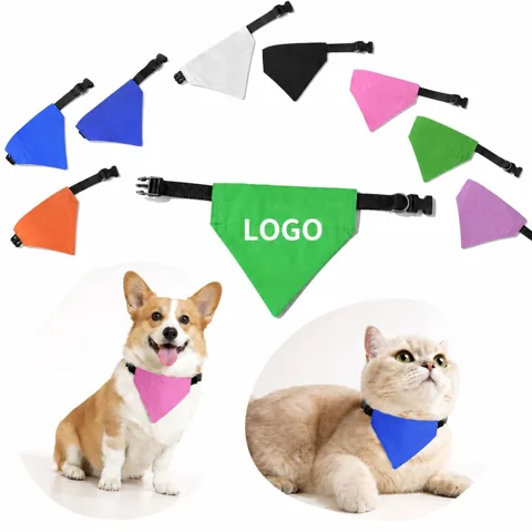 Cotton Dog Bandana Collar with Adjustable Fit 1