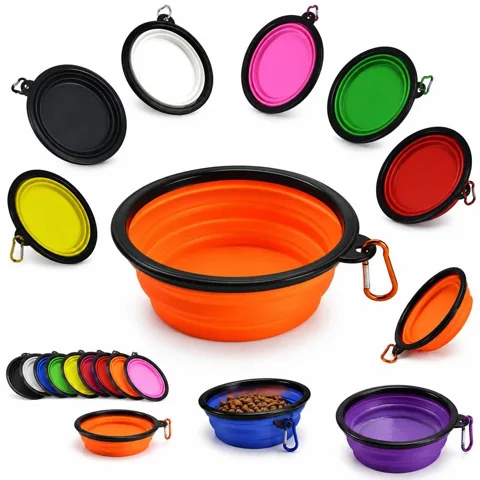 Collapsible Silicone Pet Bowl for Travel, Portable Dog 2