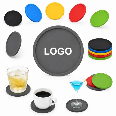 Custom Round Silicone Coaster Non-Slip for Table Protection