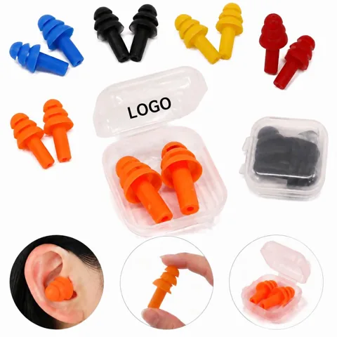 Soft Silicone Earplugs for Noise Reduction, Reusable