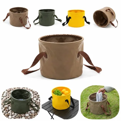 Collapsible Camping Bucket, Portable Foldable Water 2