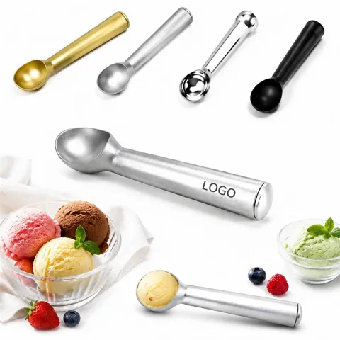 Non-Stick Aluminum Ice Cream Scoop for Hard Frozen Desserts