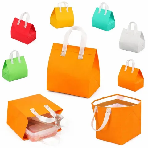 Eco Non-Woven Insulated Food Delivery Bag with Zipper 2