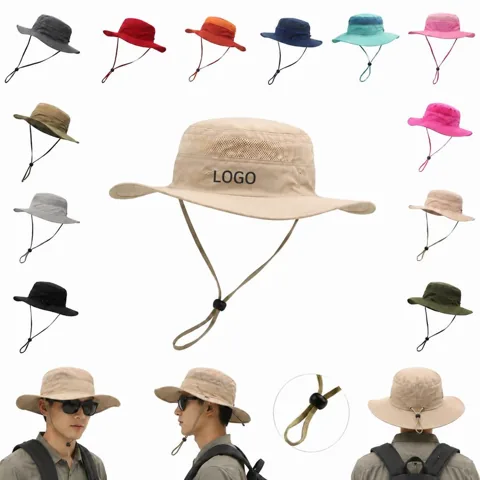 Quick-Dry Wide Brim UV Sun Bucket Hat for Outdoor Activities