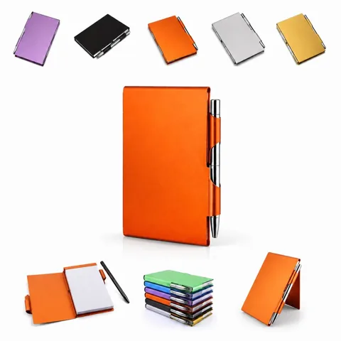 Aluminum Pocket Notepad with Pen, Refillable Writing Journal 2