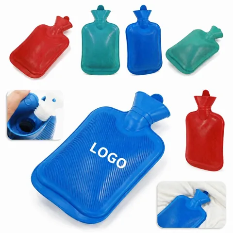 Customizable 1.7L Rubber Hot Water Bottle for Pain Relief 1