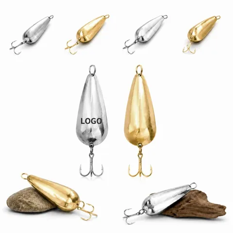 Silver Hammered Metal Spoon Lure for Bass Trout Pike