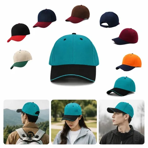 Two-Tone Baseball Cap with Adjustable Strap for Sun 2