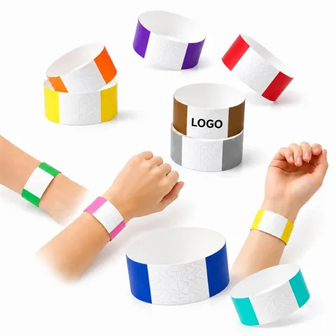 Waterproof Tyvek Wristbands with Anti-Counterfeit Pattern