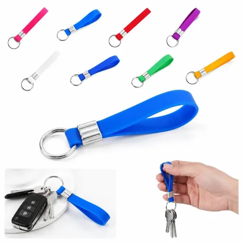 Silicone Wristband Keyring with Adjustable Durable Loop 2